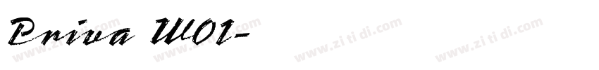 Priva W01字体转换